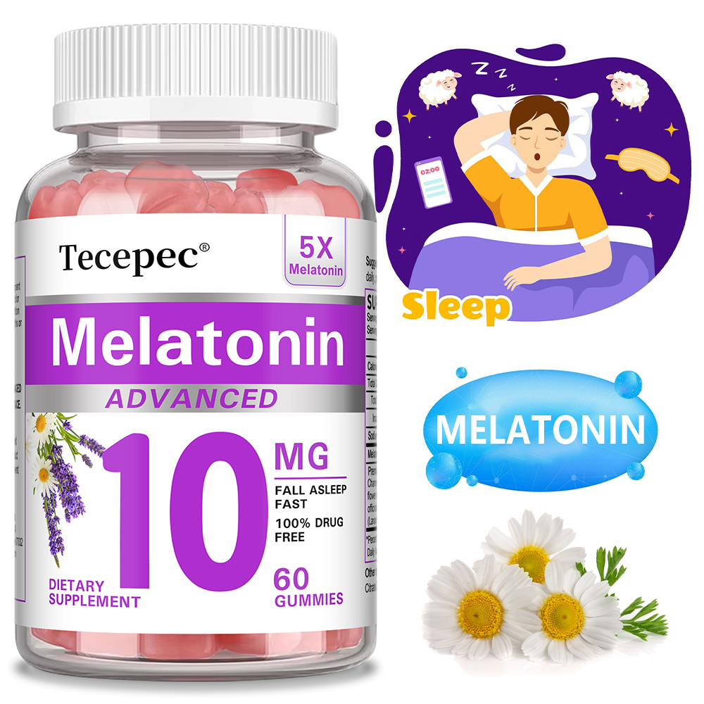 Melatonin Sleep Gummy - メラトニン 10mg グミ – 自然な睡眠サポート、深い休息と時差ぼけ緩和、睡眠補助、不眠症対策、免疫力サポート