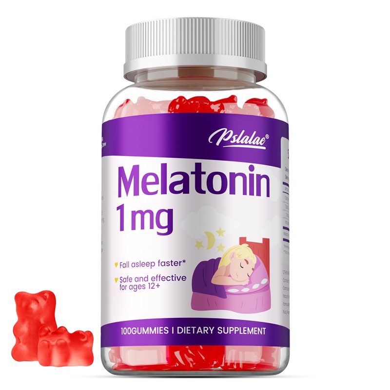 Melatonin Sleep Gummy - メラトニン グミ 1mg - 深く安眠し、睡眠を促進するのに役立ちます。時々不眠症があるお子様にも適しています。非遺伝子組み換え。