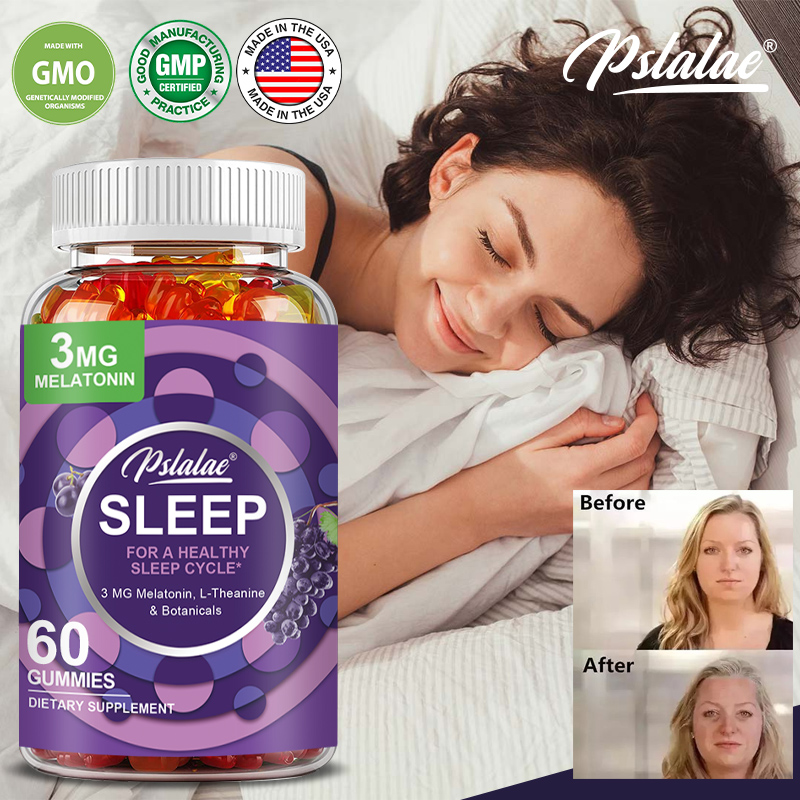 Melatonin Sleep Gummy - 睡眠グミ - リラックス効果、ストレス軽減、不眠症改善、深い睡眠促進、脳と神経系の健康をサポート