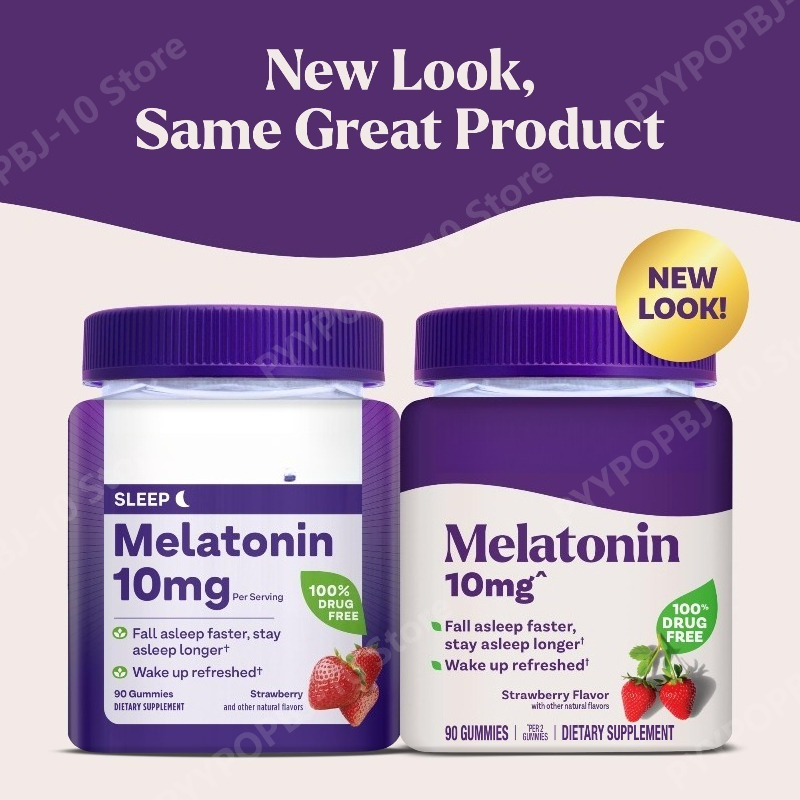 Melatonin Sleep Gummy - メラトニン グミ 10mg 睡眠サポート 大人用 ストロベリー風味
