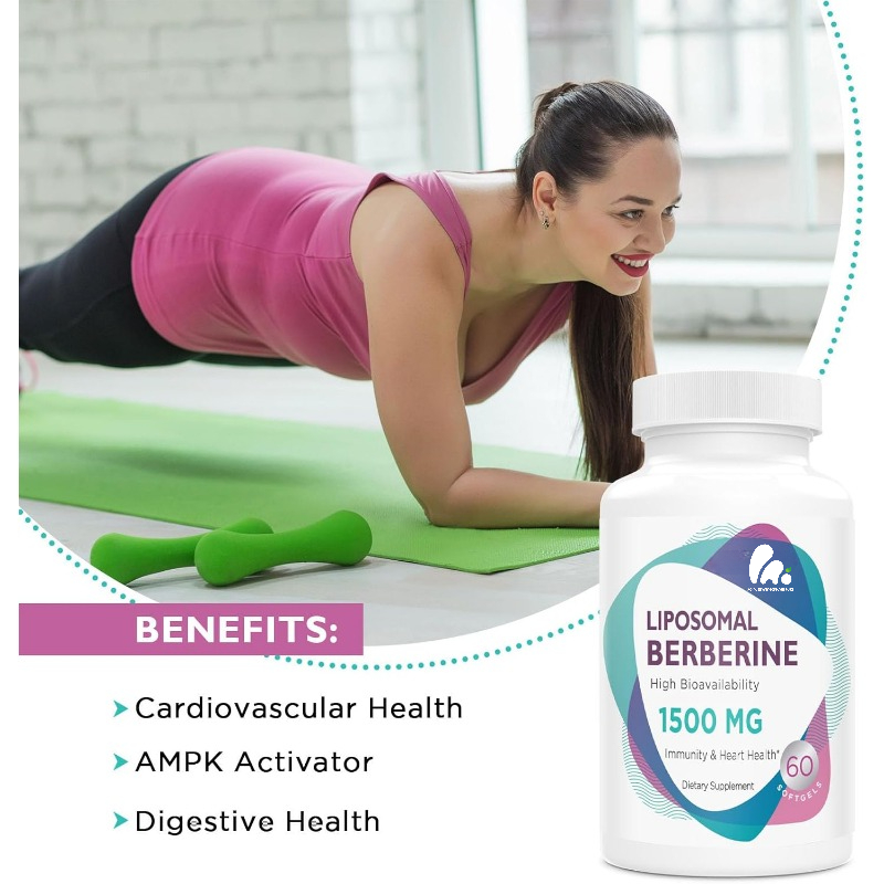 ベルベリンHCLサプリメント1500mg - 高生体内利用性 - Berberine Hcl Capsule のレビューと価格