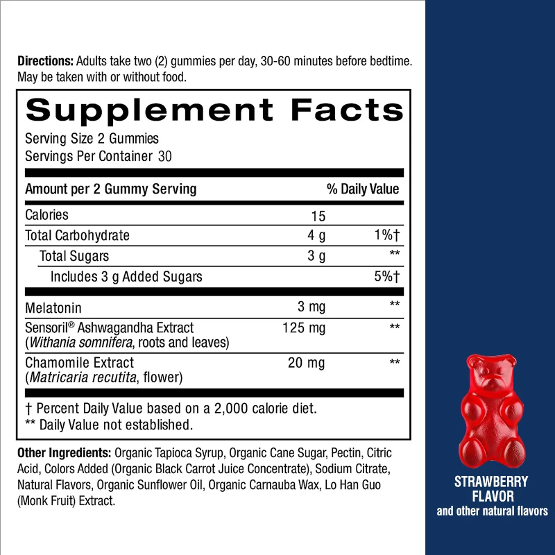 リラックスして眠る - メラトニン配合、リラックス効果、スト - Melatonin Sleep Gummy のレビューと価格