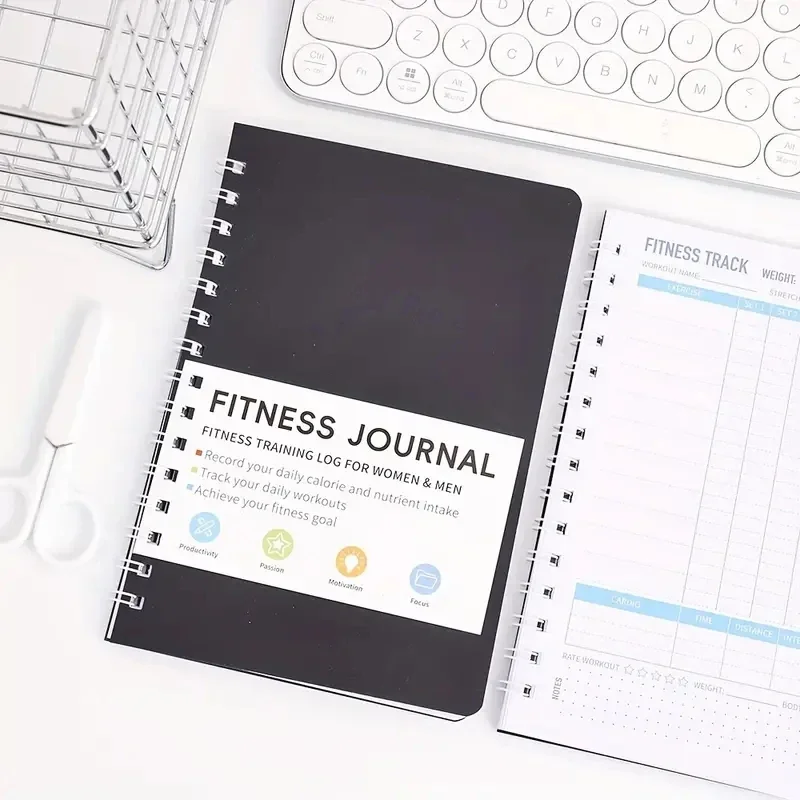 スパイラルノート 毎日の運動と栄養計画表 32枚 フィットネ - Nutrition Fitness Plan のレビューと価格