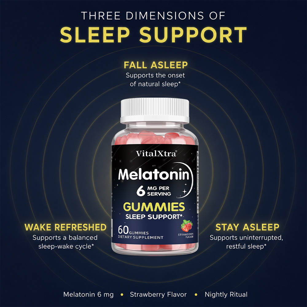 メラトニン グミ 6mg、自然な夜の休息サポート、毎日の緊張 - Melatonin Sleep Gummy のレビューと価格