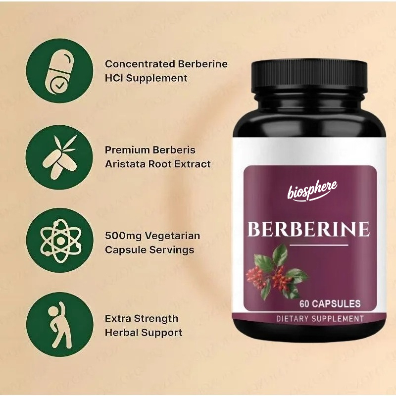 ベルベリンサプリメント-60粒（ベジタリアンカプセル） |  - Berberine Hcl Capsule のレビューと価格