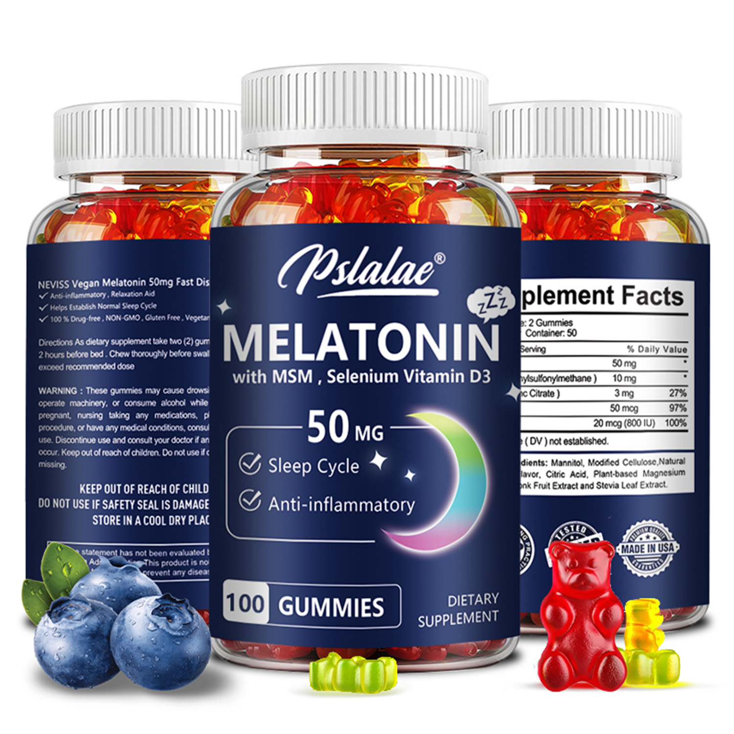 メラトニン グミ 50mg - 睡眠サポート、ストレス解消、 - Melatonin Sleep Gummy のレビューと価格